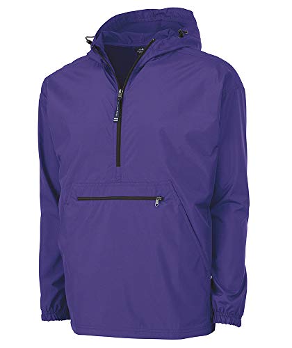 Charles River Apparel Pack-N-Go Wind & Water-Resistant Pullover (Reg/Ext Sizes), Purple, 3XL