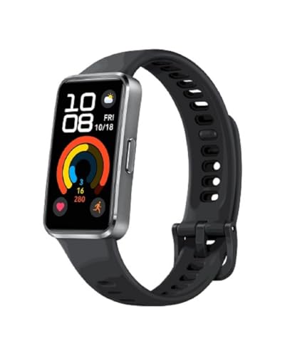 HUAWEI Band 10, Unisex Fitness Tracker, 1.47" AMOLED, 14-Day Long Battery, iOS Android Compatible, 5ATM Water Resistance, Health Analysis (Stress & Sleep), Lightweight 14g, Office/Surf, Black