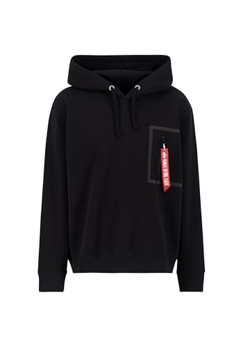 Image of Alpha Industries Men's Taped Pocket Hoody, Black, M