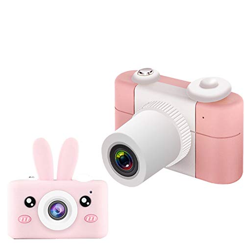 Upgrade Version 1800 Millon Pixels Kid Mini Digital Camera Cartoon Camera (Pinkrabbit)