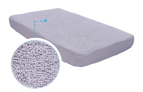 Image of Waterproof Mattress Protector King Size 75x72 - Waterproof Terry Cotton Mattress Protector /Bed Cover King Size Bed - Grey Color - Water Proof Mattress Protector for Kids Urine