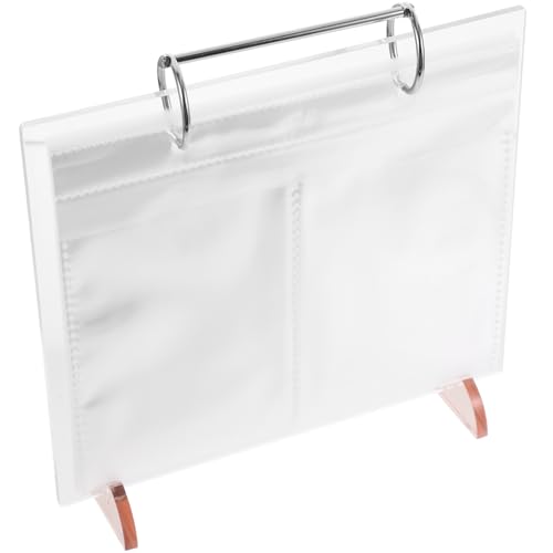 Ciieeo Photo Album Holder Stand with Transparent Inner Pages Multi Functional Calendar Display Rack for Photos Menus and Documents Elegant Desktop Decoration for Retail