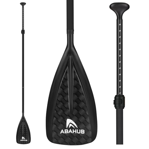 Abahub SUP Paddles - 3 Piece Adjustable Stand up Paddle - Lightweight Oar for Paddleboard, Adjustable Aluminum Alloy PU Coated Shaft 68