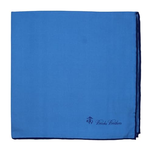 Brooks Brothers Blue Logo Pocket Square