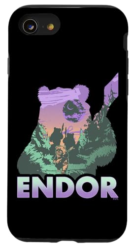 Coque iPhone 8 Star Wars Ewok silhouette Endor protection SE