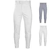 Rawlings Herren Pro 150 Series Baseballhose, Konische Jogger-Passform, Erwachsenengrößen, Einfarbig, Mehrere Farben, Weiß (nur Hose), Small