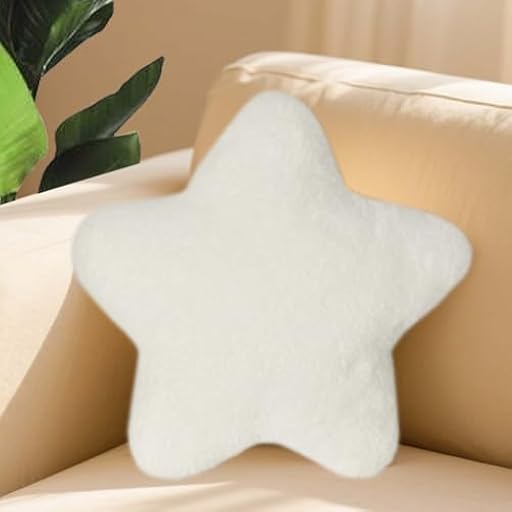 Cojín con forma de estrella, cojín decorativo para sofá y habitación (blanco, 30 cm) | Ya disponible en tu tienda friki favorita! En mundofriki.es!