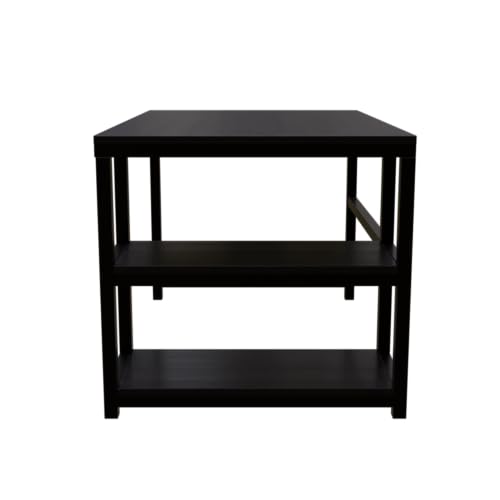 Riyan Luxiwood® Carter Computer Table with Open Storage Made MDF I Large Study Table (Large, Brown) - Image 5