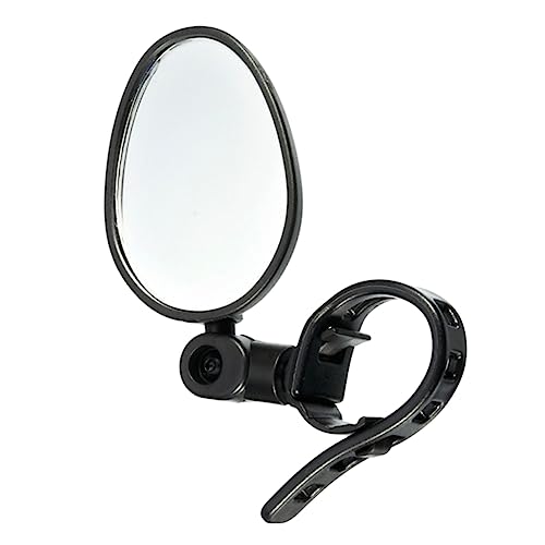PEPLAYTAL Espejo Retrovisor para Bicicleta Resistente Ajustable Ángulo Compatible con Manillares de Diseño Compacto y Rotativo Negro de Unidades para Accesorios Bicicleta