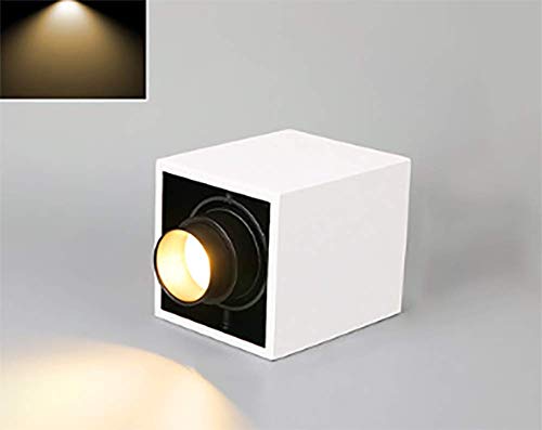 Preisvergleich Produktbild MIAOLL 8W - 10WLED Scheinwerfer 3000K-4000 Deckenstrahler 15 ° - 60 ° Konzentration einstellen Schlafzimmer Zubehör Küche Flur Bürotreppe Restaurant Bekleidungsgeschäft,warmlight,8W