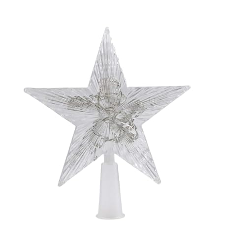 Weihnachtsbaumspitze mit 20 LEDs, 20,3 x 25,4 cm, Baumkronenlicht im...