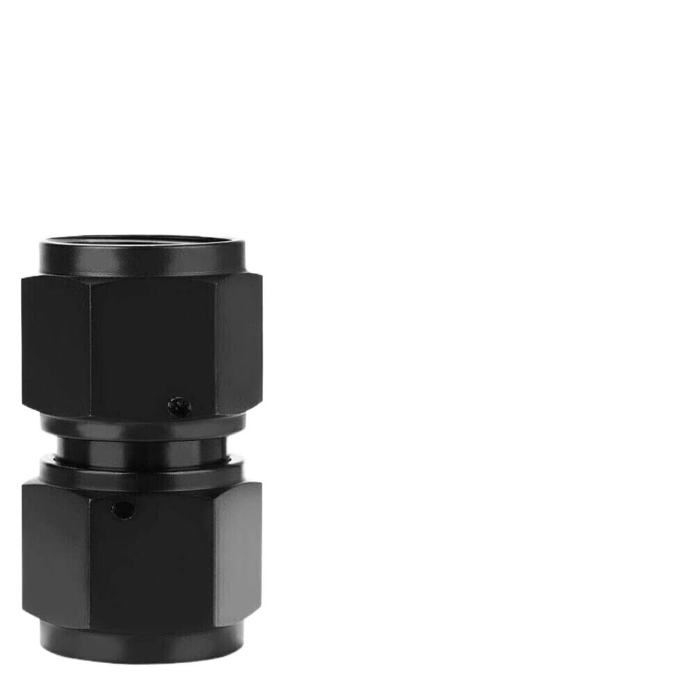 Raccord Union Femelle Pivotant 0 Degré AN12 Vers AN12 En Aluminium Noir Pour Ligne De Refroidissement Modification Turbo Lot De 2