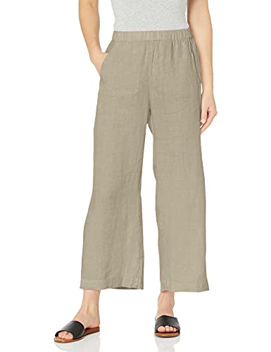 Velvet by Graham & Spencer Women's Lola Woven Linen Relaxed Pant, Sand, X-Large