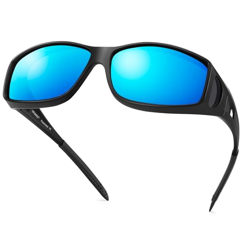 Image of URUMQI Polarized Sunglasses Fit Over Glasses for Men Women, Wraparound Sun Glasses UV400 Protection for Driving Fishing