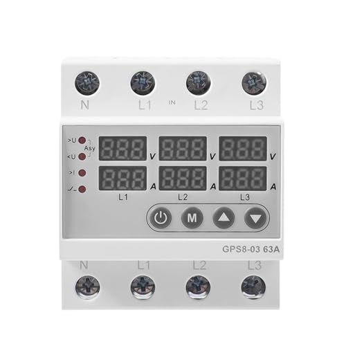 Relais de tension triphasé Relais moniteur sur/sous-tension 63A
