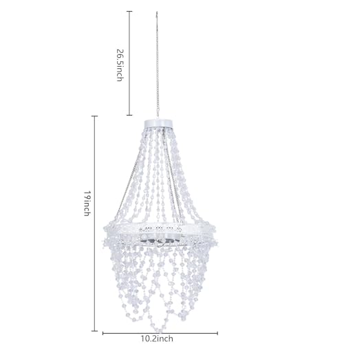 Solar Hanging Crystal Chandelier Outdoor Decorative Garden Light - Image 5