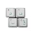HQRP Adesivi Laminati D'arabo per Tastiera, Trasparenti con Lettere in Verde per Il Computer Portatile Netbook/PC/Desktop/Notebook