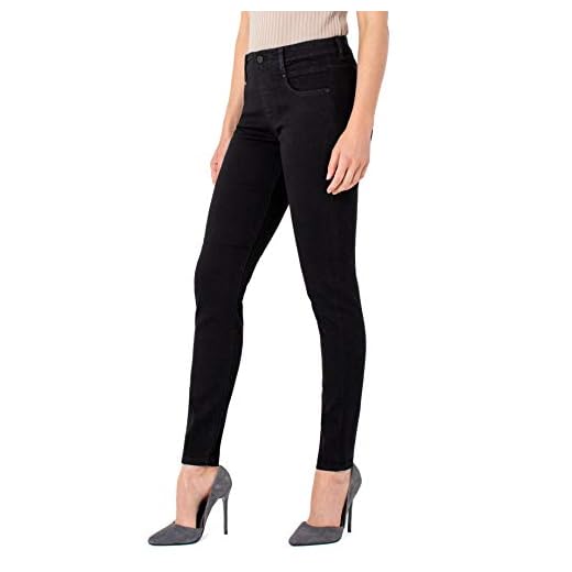 Liverpool Women's Gia Glider Skinny Pull-On High Performance Denim 30" INS - Black Rinse - 10