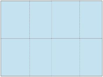 Four-of-a-Kind Baby Blue Blank Utility Postcards (250 sheets/1,000 postcards)