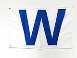 ANCONINE Chicago City Win Combo Flag 3x5FT and Chicago W Win Flags with 2 Brass Grommets, Sturdy Double Stitched and Premium Polyester. (W 3x5)