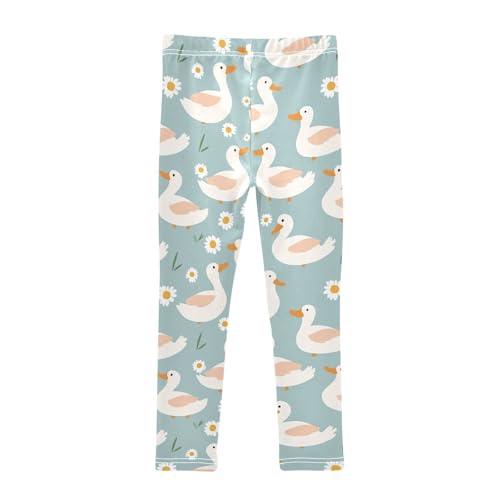 Ducks Cloud Girls' Leggings Toddler Doodles Daisy Kids Yoga Pants Dance Active Tights 4T2