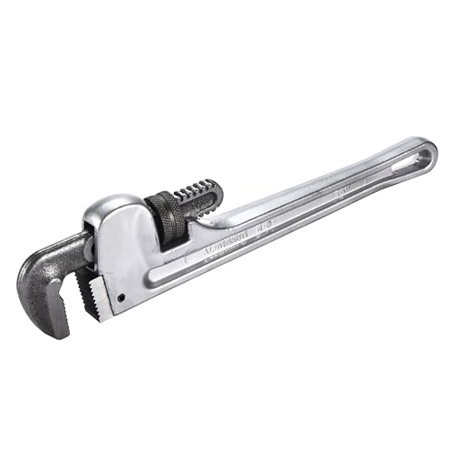 TOOLZILLA 35.56cm Industrial Pipe Wrench - Durable Aluminum Construction, Wide Jaw Capacity, Smooth Adjustment Mechanism - Non-Slip Handle - Versatile Plumbing Tool for Professionals and DIY