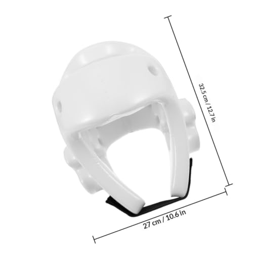 Casco de boxeo blanco ajustable KALLORY para taekwondo y artes marciales de adultos en PU 2