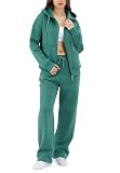 Redbridge Tuta da jogging Set in due pezzi con felpa con cappuccio con zip e pantaloni Comoda tuta da allenamento per tempo libero sport e loungewear, verde, M