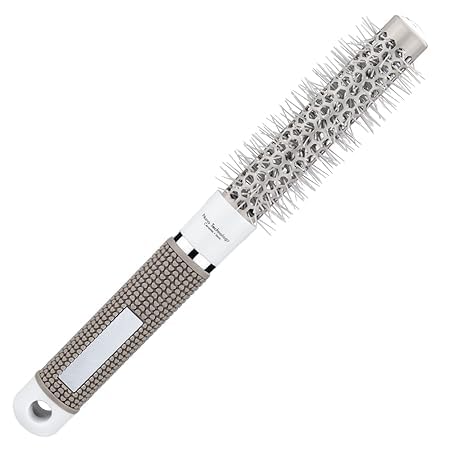 Small Hair Round Brush, Nano Technology Thermal Ceramic and Ionic Round Barrel Hair Brush for Blow Drying, Styling, Curling, Adding Hair Volume(19MM) (GREY)-image-24