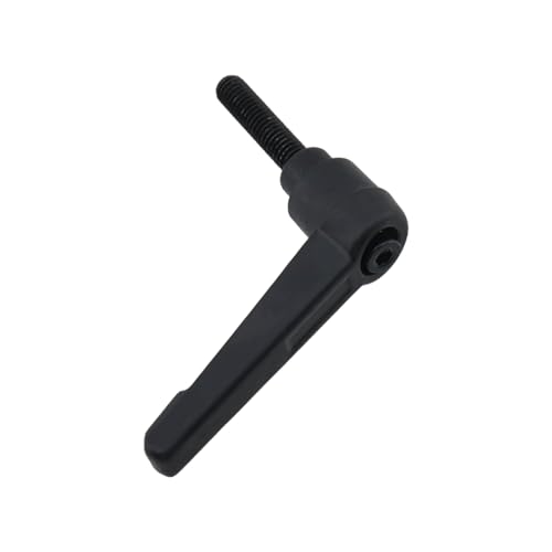 Image of 4 Black M6 x 25mm / 0.24 inch x 0.98 inch Adjustable Clamping Lever Handles, L-shaped External thread Locking Wrench Screw for Machinery and Industry Equipment, with 1 Pcs 4mm / 0.16in Allen wrench