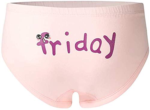 Bestsmile Roupa íntima infantil para meninas pequenas calcinhas para bebês dias da semana calcinhas