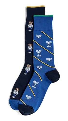 Polo Ralph Lauren Men's Polo Athletic Club Mini Bear Socks 2 Pack