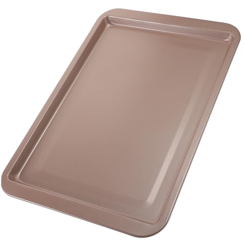 FUNOMOCYA Rectangle Cake Pan Nonstick Baking Sheets Set Carbon Steel Roasting Pan 38x25cm Stylish for Family Large Baking