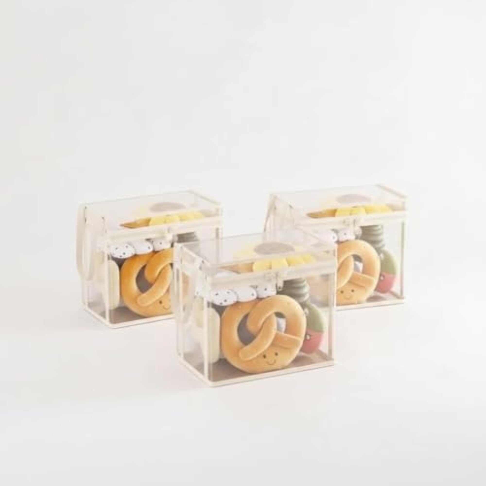 3 Pieces Zippered Toy Storage Box, Dustproof Toy Bin