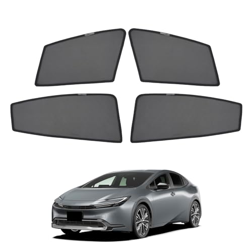 CARTIST トヨタ 新型 プリウス 60系 メッシュカーテン PRIUS 5代目 2023年-現行 遮光カーテン カーシェード UVカット 遮光 断熱 説明書付き 安定性 取り付け簡単 インテリア マグネット式 日よけ サンシェード 車種専用 4枚