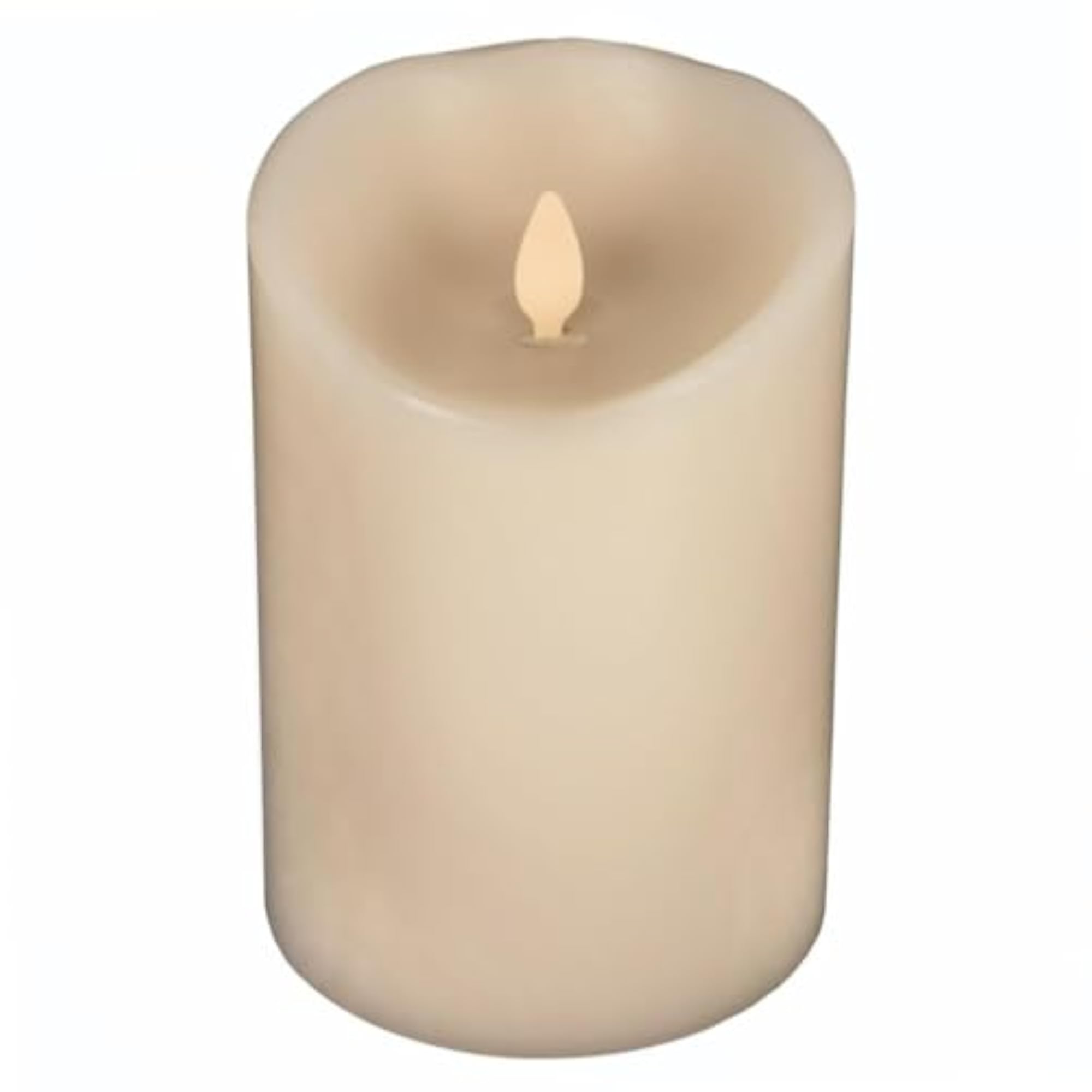 Ivory Wax LED Pillar Candle with Timer