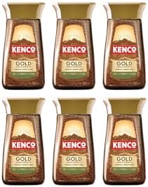 Kenco Gold Indulgence Instant Coffee 195g (Pack of 6 Jars, Total 1.17kg )