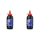 Faithfull FAICPRED Builders Chalk Line Powder Refill Red 250g (8oz) (Pack of 2)