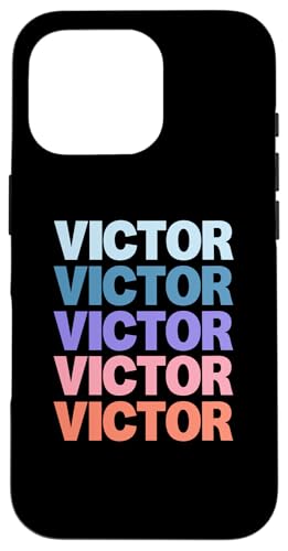 Funny Modern Repeated Text Design Victor �X�}�z�P�[�X iPhone 16 Pro �p