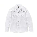 Ely Cattleman Boys Long Sleeve Solid Western Shirt with Piping, White, L