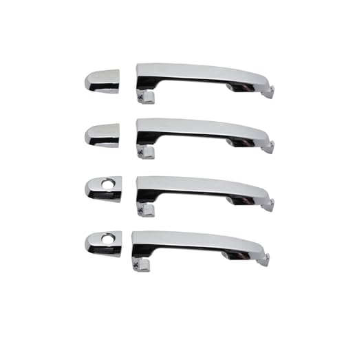 Poignée de porte extérieure en ABS chromé anti-rayures pour voiture 4 pièces