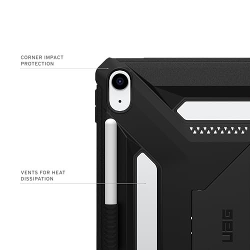 Image of URBAN ARMOR GEAR UAG Designed for iPad 11 inch A16 11th Gen 2025 Case A3354 A3355 - Rugged Protective Cover with Kickstand and Pencil Holder Scout Plus Black
