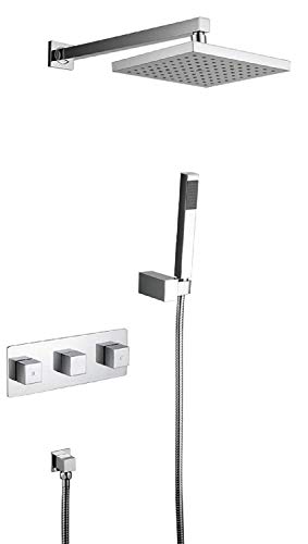 Système de douche encastré chrome pour optimiser l'espace de votre salle de bain