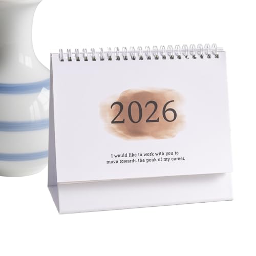 Thick Paper Monthly Planner | 2026 Desktop Calendar,2025 2026 Desk Calendar Planner For Home Office Planning School Dorm Apartme