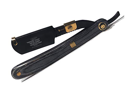 Black and Gold Full Blade Holder Straight Edge Hair Shaving Barer Razor - Free Blades Included