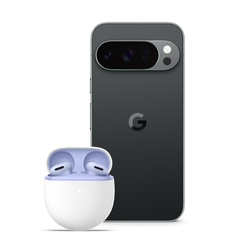 Google Pixel 10 Pro - Smartphone Android Libre con Gemini, Sistema de cámara Trasera Triple, batería de más de 24 Horas y Pantalla Super Actua de 6,3' - Obsidiana, 128GB + Buds 2A