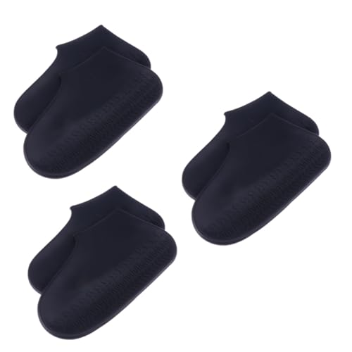 Cubrecalzados BESPORTBLE para lluvia, 3 piezas, antideslizantes, impermeables, ligeros y portátiles, aptos para aventuras al aire libre miniatura 1