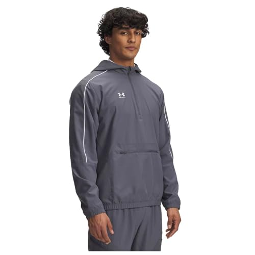 Under Armour Herren Challenger Warmup Jacke, Wasserabweisende Trainingsjacke, leichte & atmungsaktive Sportjacke mit Mesh-Innenfutter, Laufjacke mit vorderer Zip-Tasche,Castlerock / / White,MD Under Armour Herren Challenger Warmup Jacke, Wasserabweisende Trainingsjacke, leichte & atmungsaktive Sportjacke mit Mesh-Innenfutter, Laufjacke mit vorderer Zip-Tasche,Castlerock / / White,MD