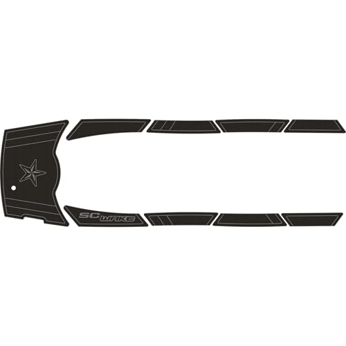 SC Wake Jet Ski Traction Mat - 6MM SeaDek EVA Foam Non Slip Pad - Marine Grade Adhesive PWC Traction Mats - Made for Yamaha VX 110 Deluxe, Sport, VX Cruiser & VX 3 Pass (05-09) Mat - Black/Gray