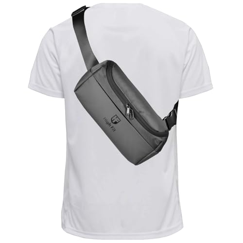 HIGH FIT Mochila tiracolo compacta para bolsa de ombro MacBook Pro M4 de 14 polegadas, MacBook Air/Pro de 13 polegadas, Cinza, XXS for Fits iPad Mini